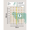 Plasa gard electric NEXON, stalpisori cu 2 picioare, inaltime 108cm