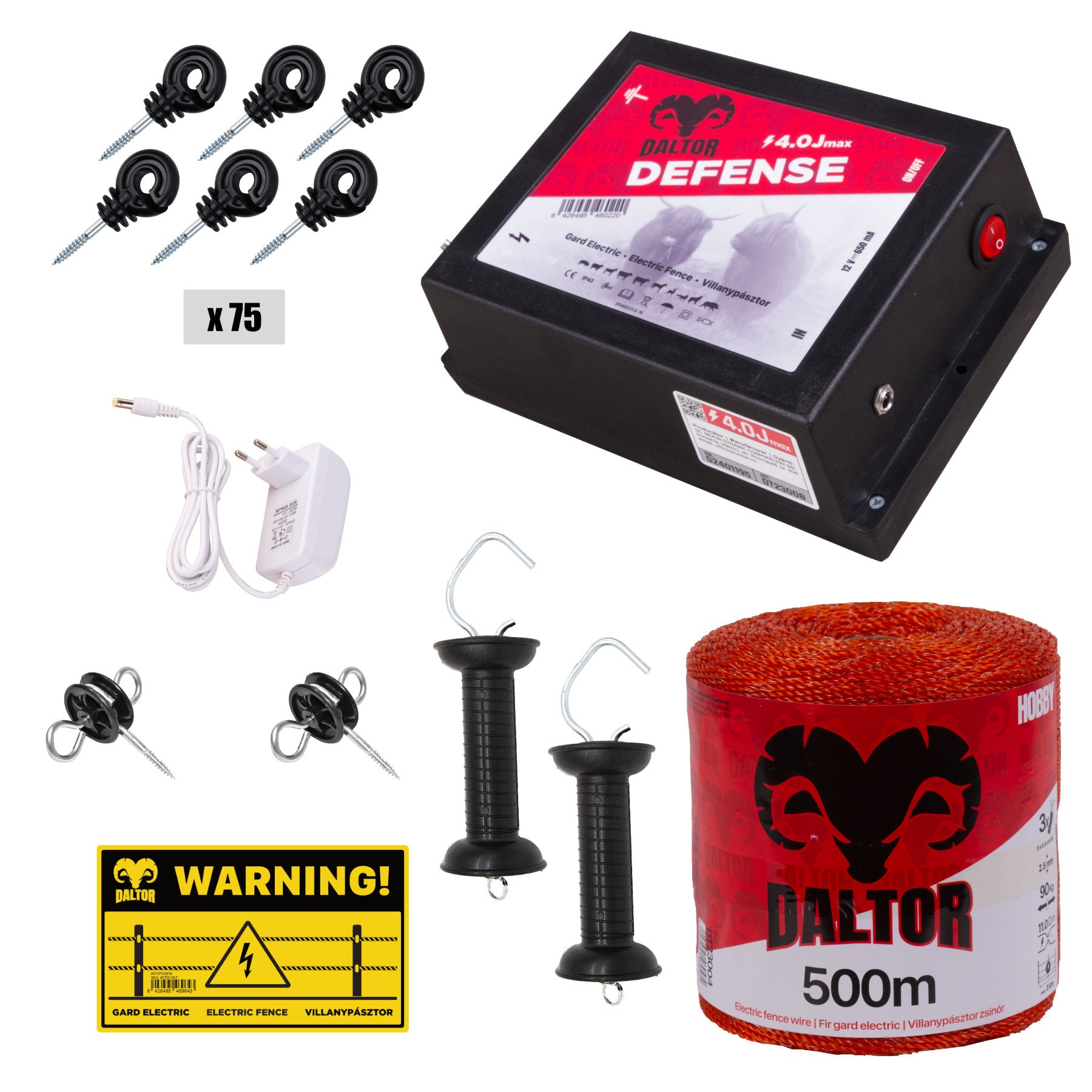 Pachet complet gard electric NEXON StrongShock 6.6J 12V, 50m