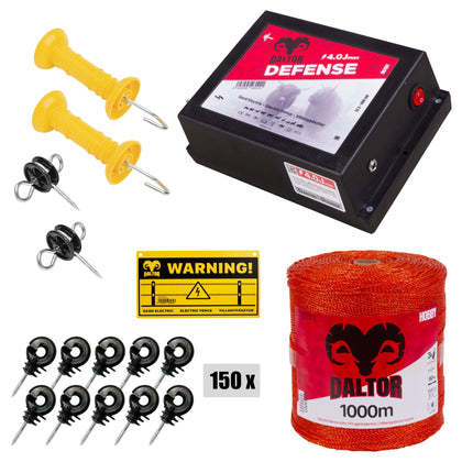 Pachet gard electric DALTOR Defense 4J, 1000m