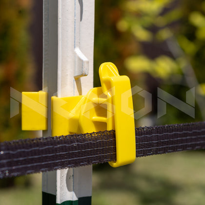 Izolator pentru bandă gard electric T-post NEXON modular galben