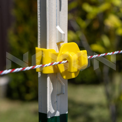 Izolator pentru sârmă gard electric T-post NEXON Modular Galben