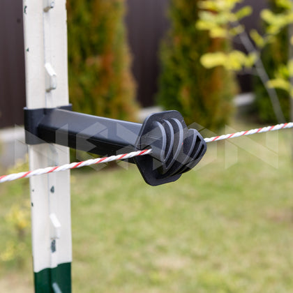 Izolator pentru fir gard electric T-post NEXON modular negru