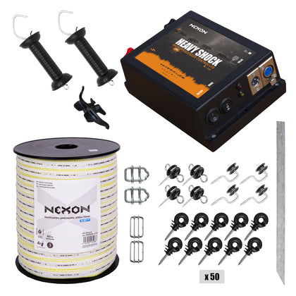 Pachet gard electric NEXON HeavyShock PRO 2.5J cu banda 200m
