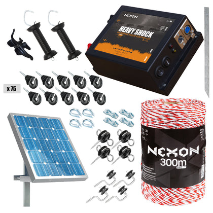 Pachet gard electric NEXON HeavyShock PRO 2.5J cu Solar, fir 300m
