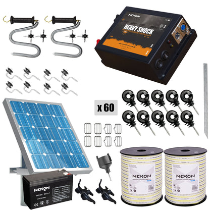 Pachet gard electric NEXON HeavyShock PRO 2.5J cu Solar, Banda 400m