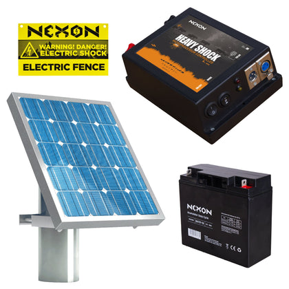 Kit gard electric NEXON HeavyShock PRO 5.0J solar și baterie