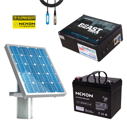 Pachet gard electric NEXON BeastShock 8.5J cu Solar și Baterie